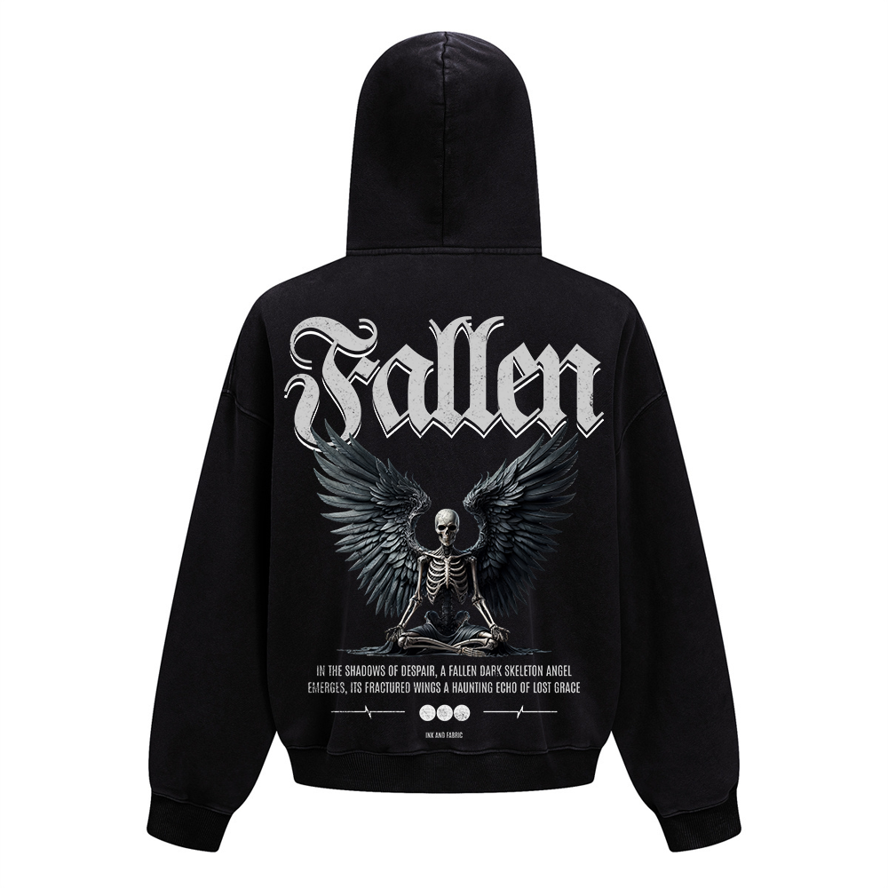 Fallen Angel Zip Up Heavyweight Hoodie – INX Collection