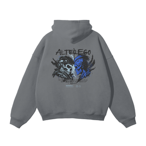 Alter Ego Blue Oversized Premium Hoodie Fleece Hoodie