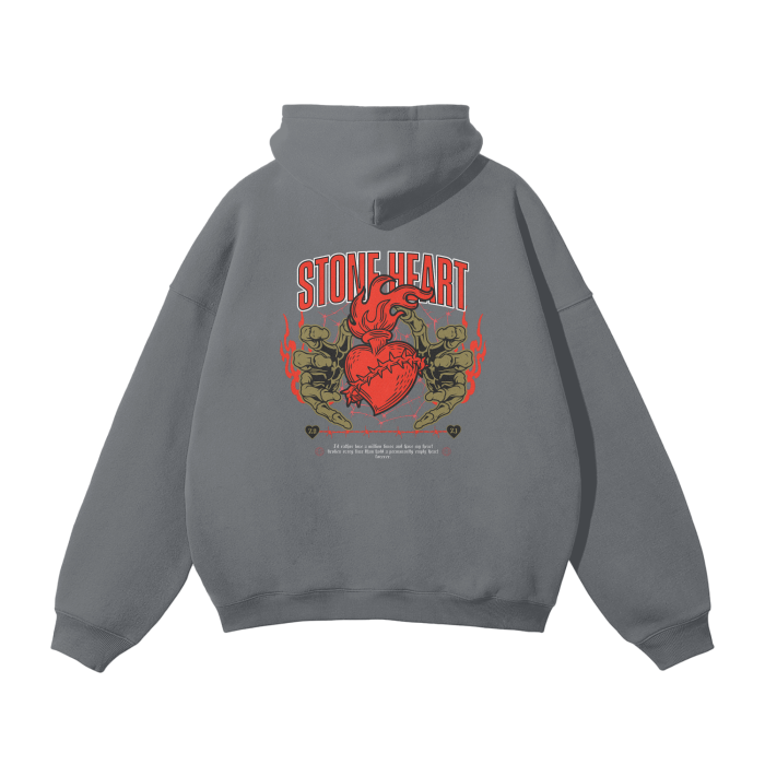 Stone Heart Oversized Premium Fleece Hoodie