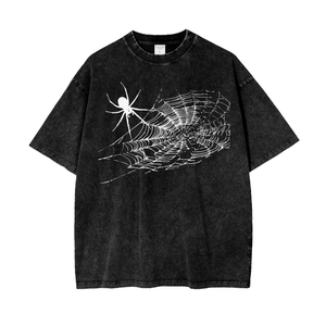 Arachnids Kingdom Acid Wash Oversize T-Shirt