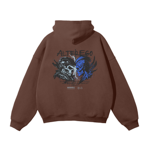 Alter Ego Blue Oversized Premium Hoodie Fleece Hoodie