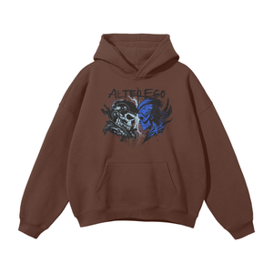 Alter Ego Blue Oversized Premium Hoodie Fleece Hoodie