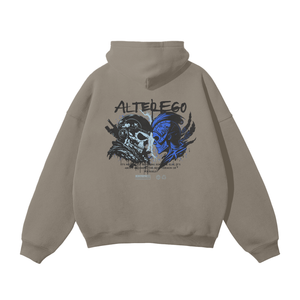 Alter Ego Blue Oversized Premium Hoodie Fleece Hoodie