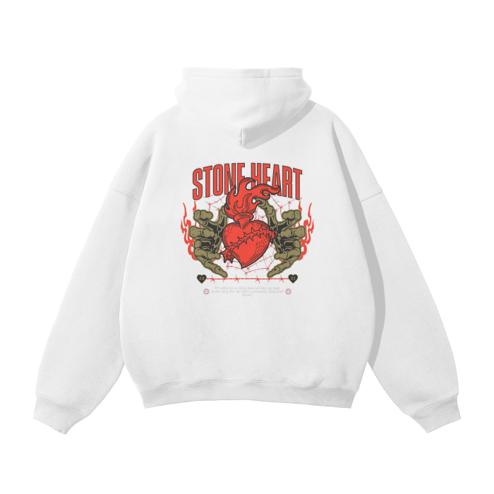 Stone Heart Oversized Premium Fleece Hoodie