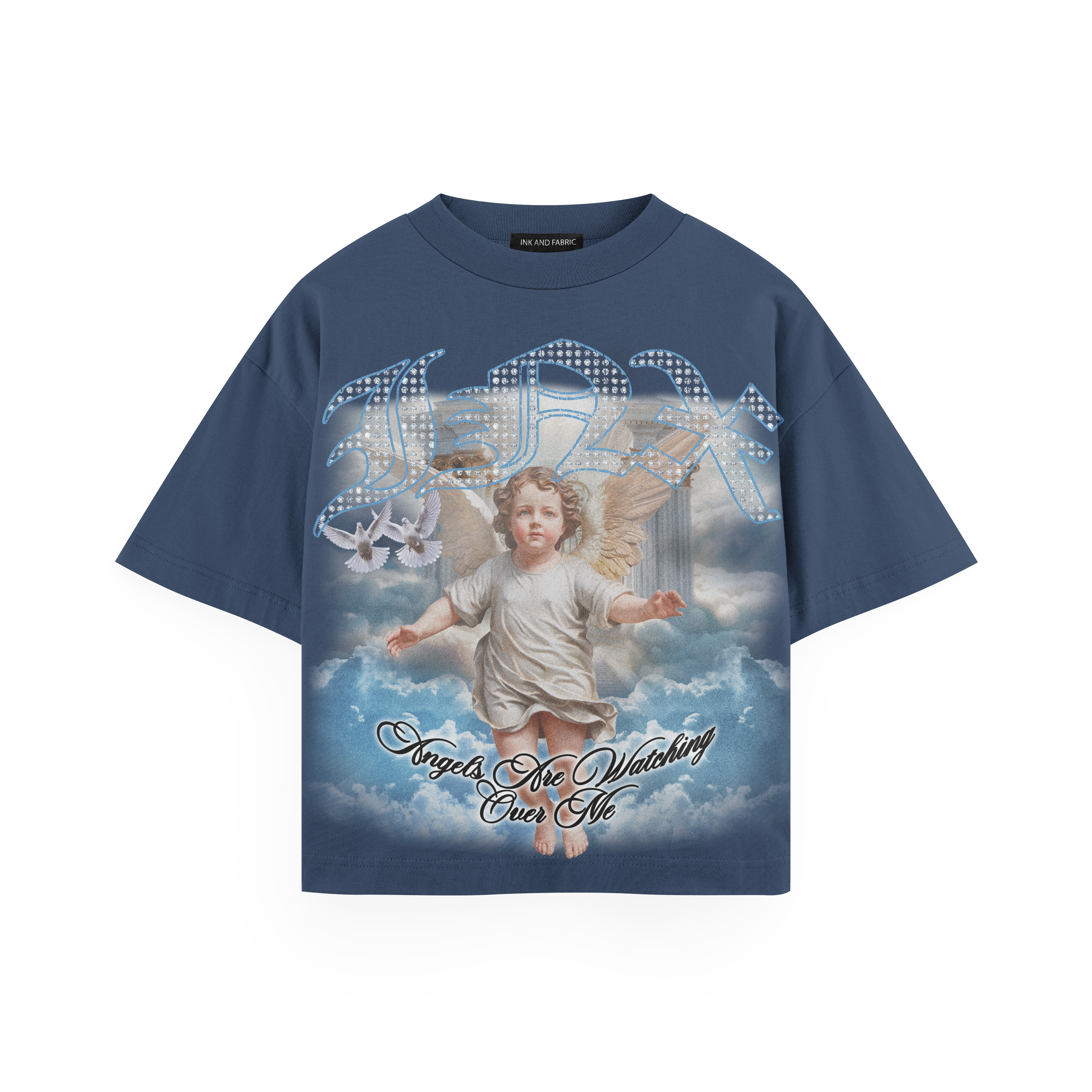 Angels Are Watching Oversized Heavyweight T-Shirt