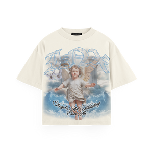 Angels Are Watching Oversized Heavyweight T-Shirt