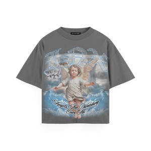 Angels Are Watching Oversized Heavyweight T-Shirt