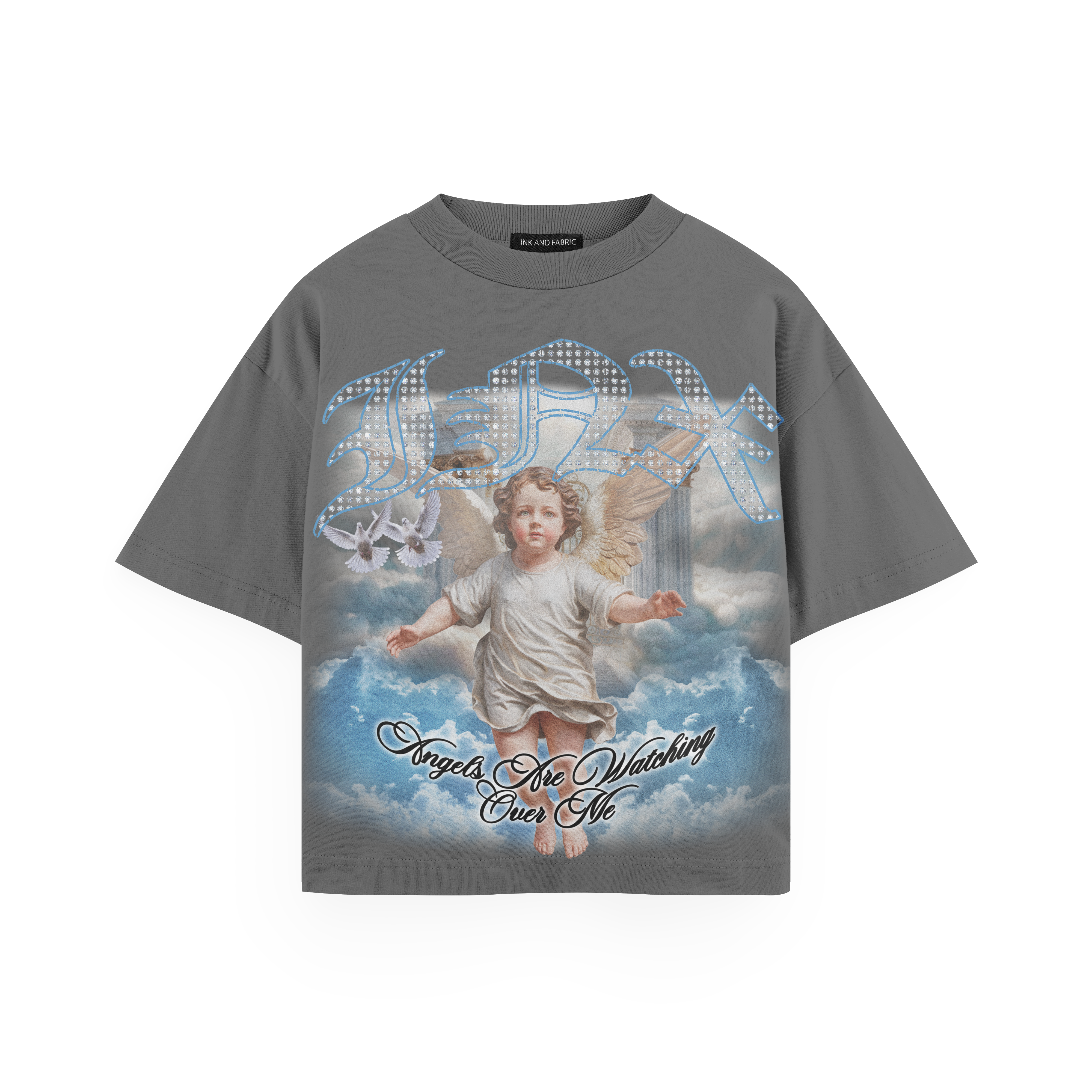 Angels Are Watching Oversized Heavyweight T-Shirt