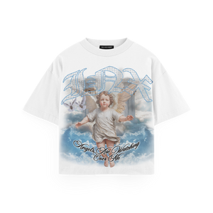 Angels Are Watching Oversized Heavyweight T-Shirt