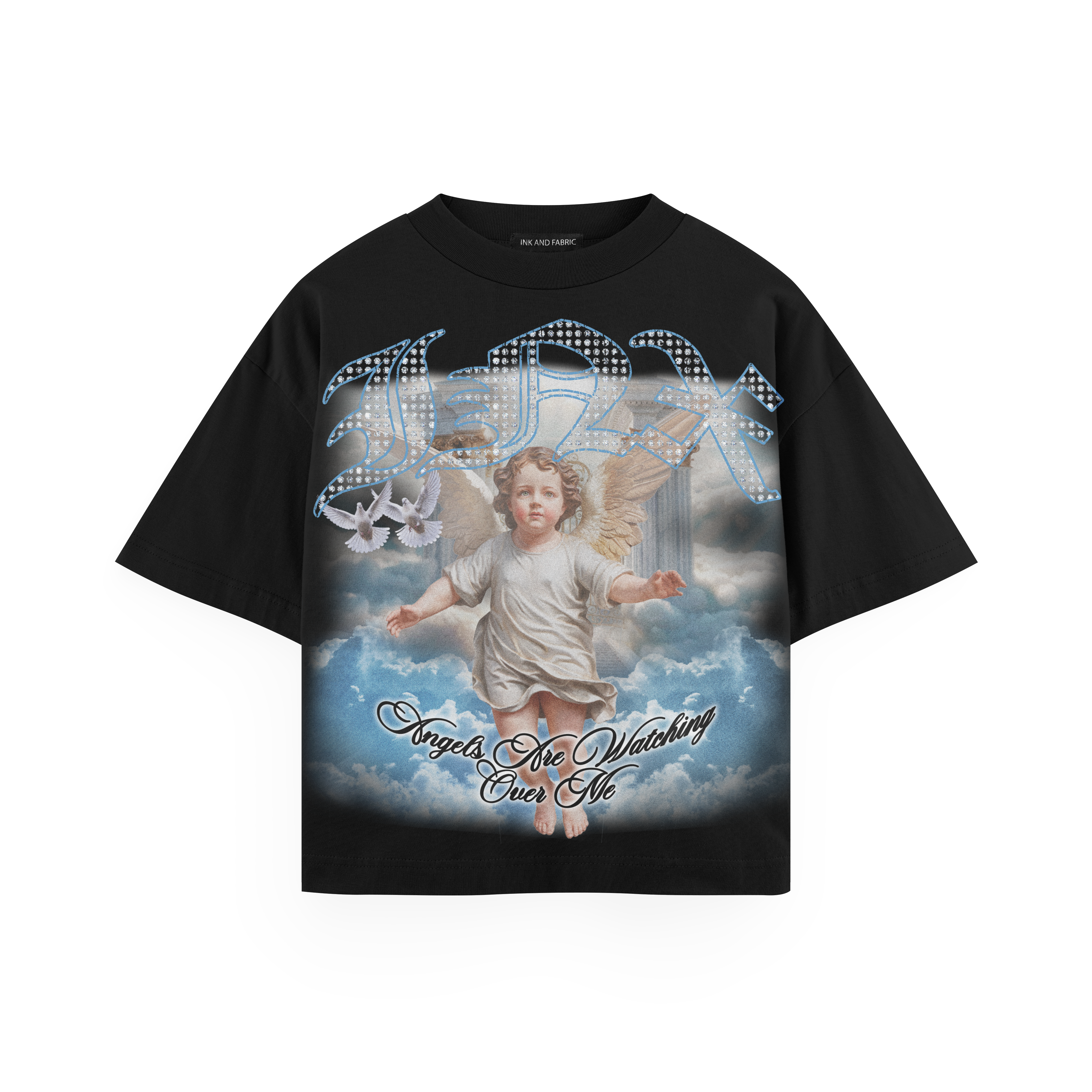 Angels Are Watching Oversized Heavyweight T-Shirt