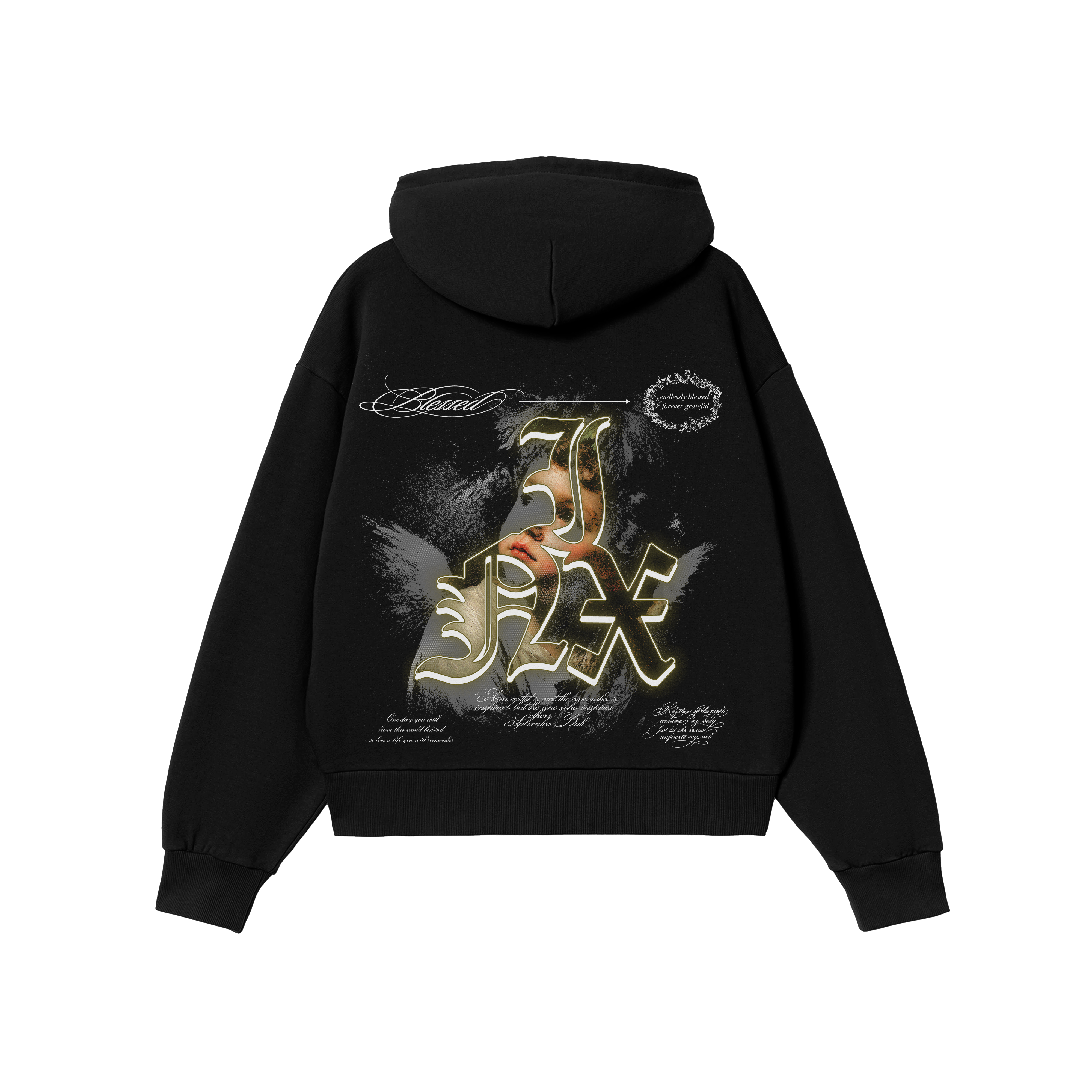 Blessed Oversized Zip Up Hoodie