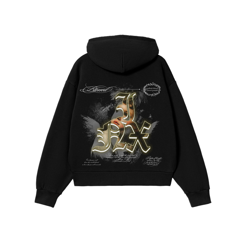 Blessed Oversized Zip Up Hoodie