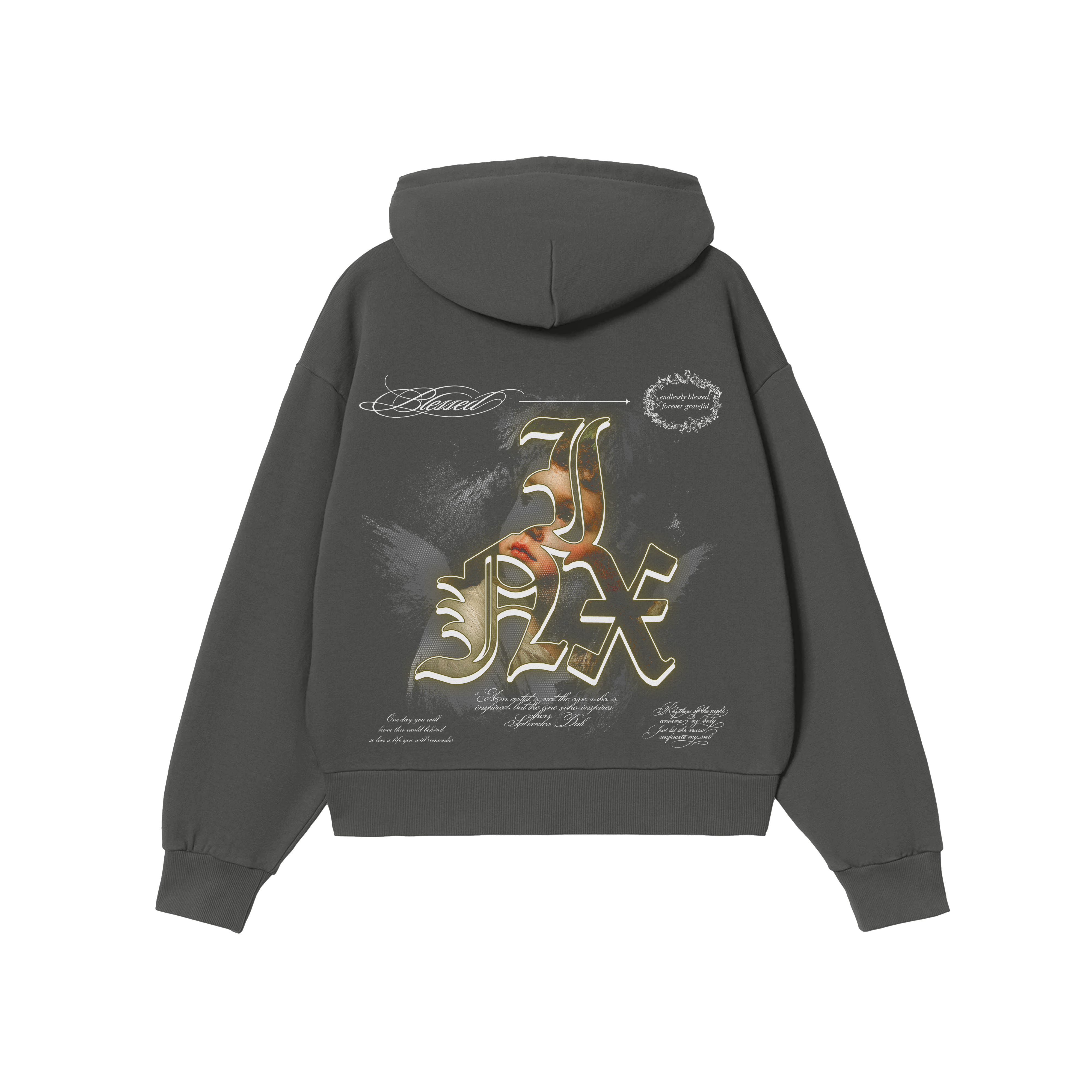 Blessed Oversized Zip Up Hoodie