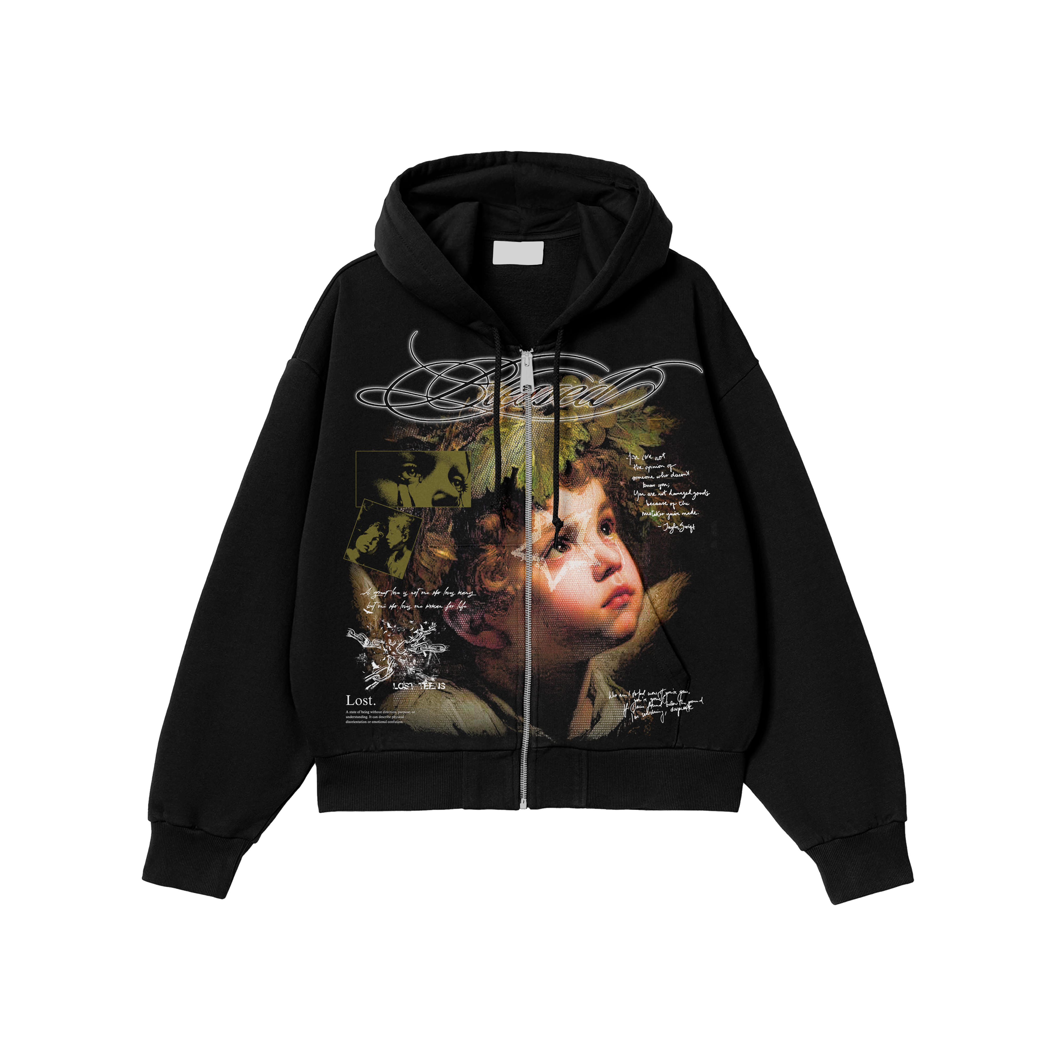 Blessed Oversized Zip Up Hoodie