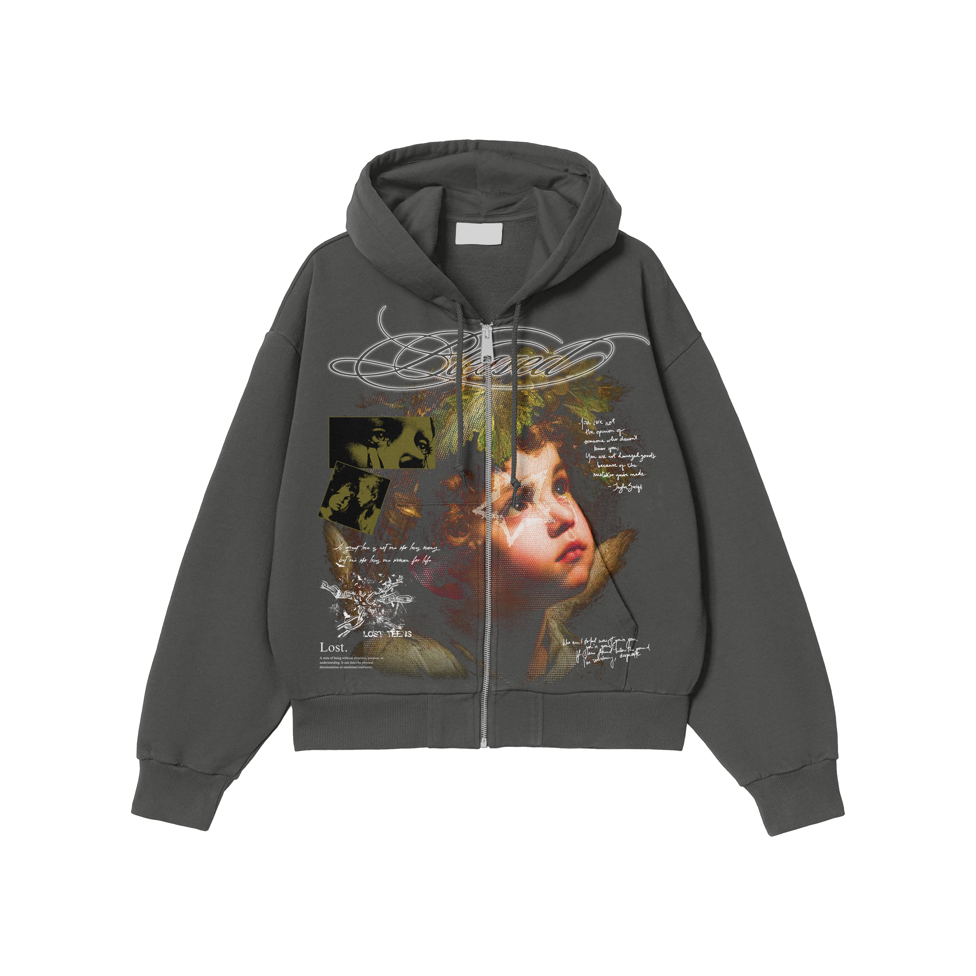 Blessed Oversized Zip Up Hoodie