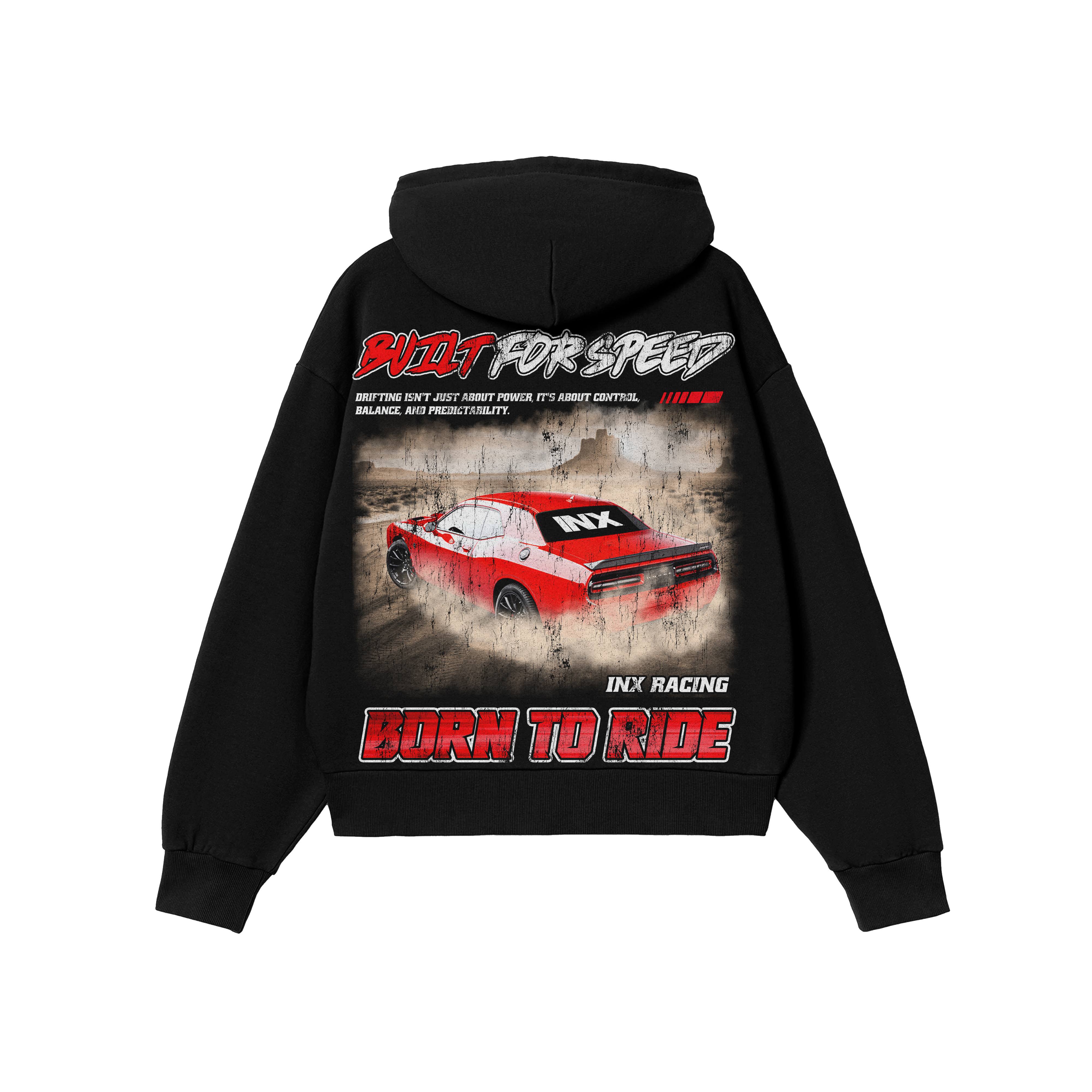 Burnout Oversized Zip Up Hoodie