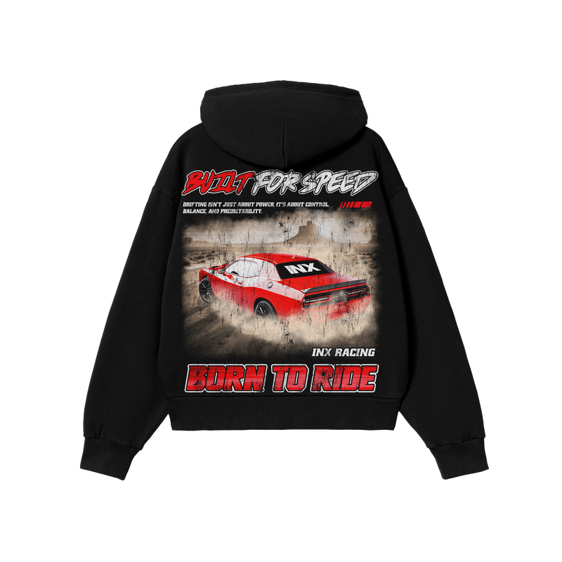 Burnout Oversized Zip Up Hoodie
