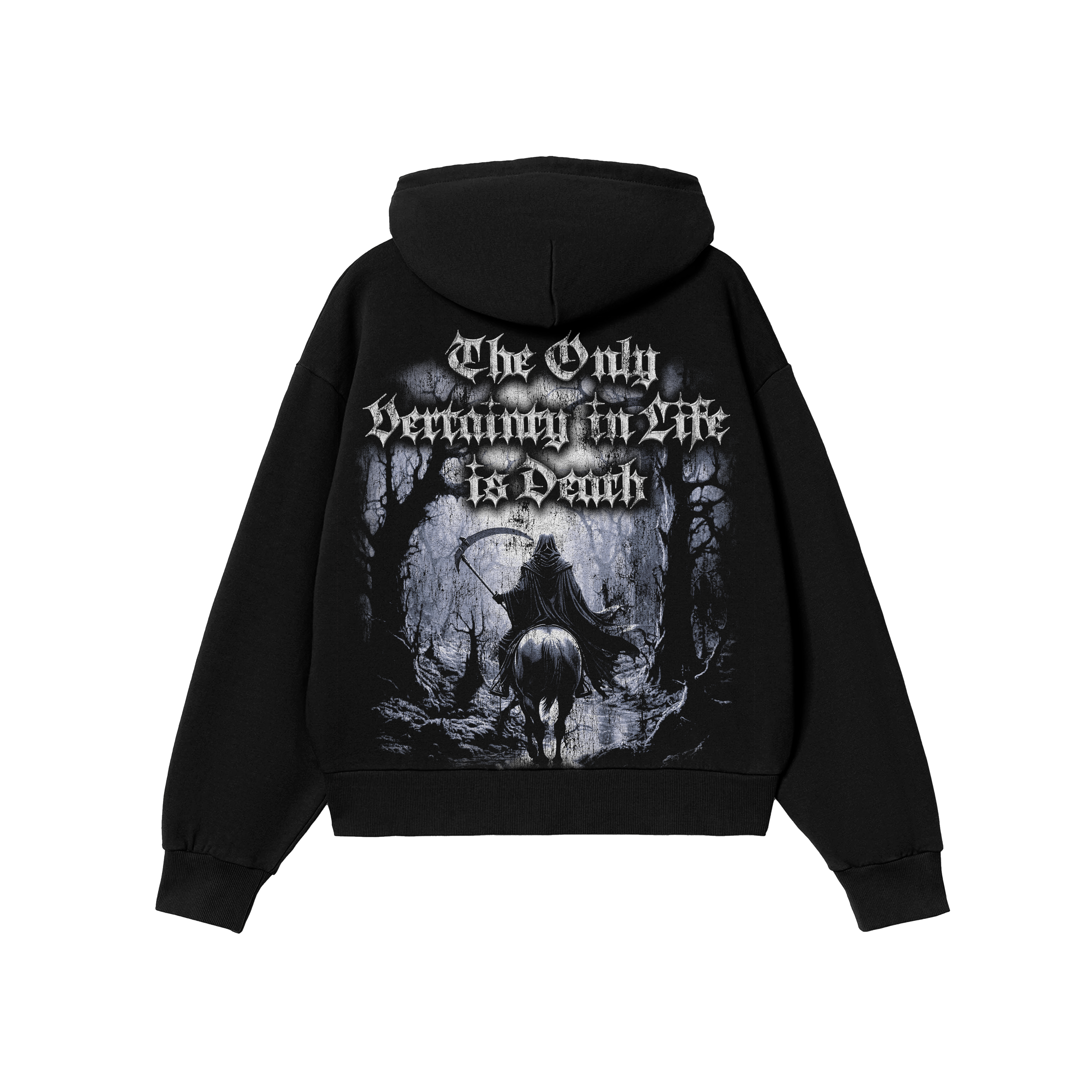 El Muerte Oversized Zip Up Hoodie