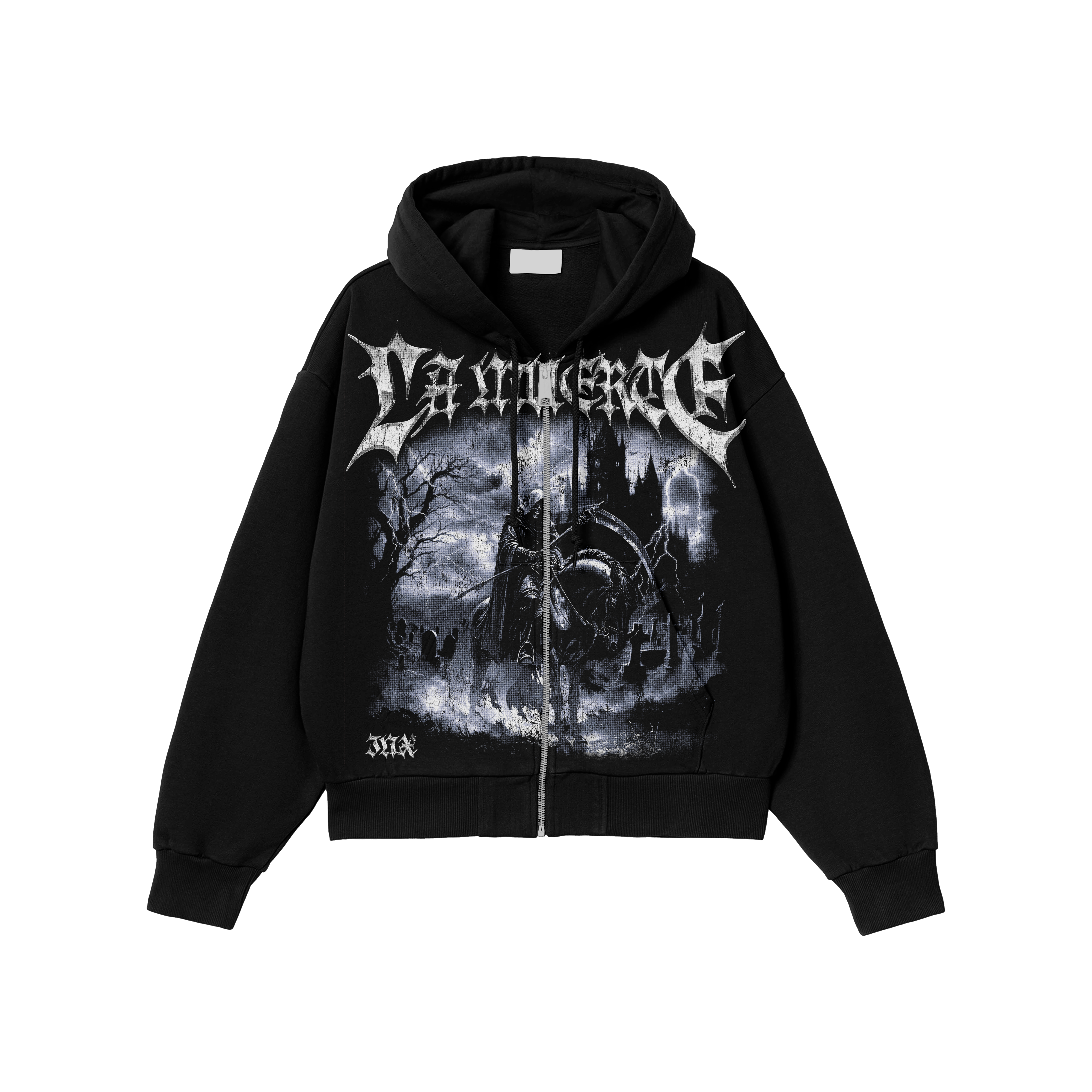 El Muerte Oversized Zip Up Hoodie