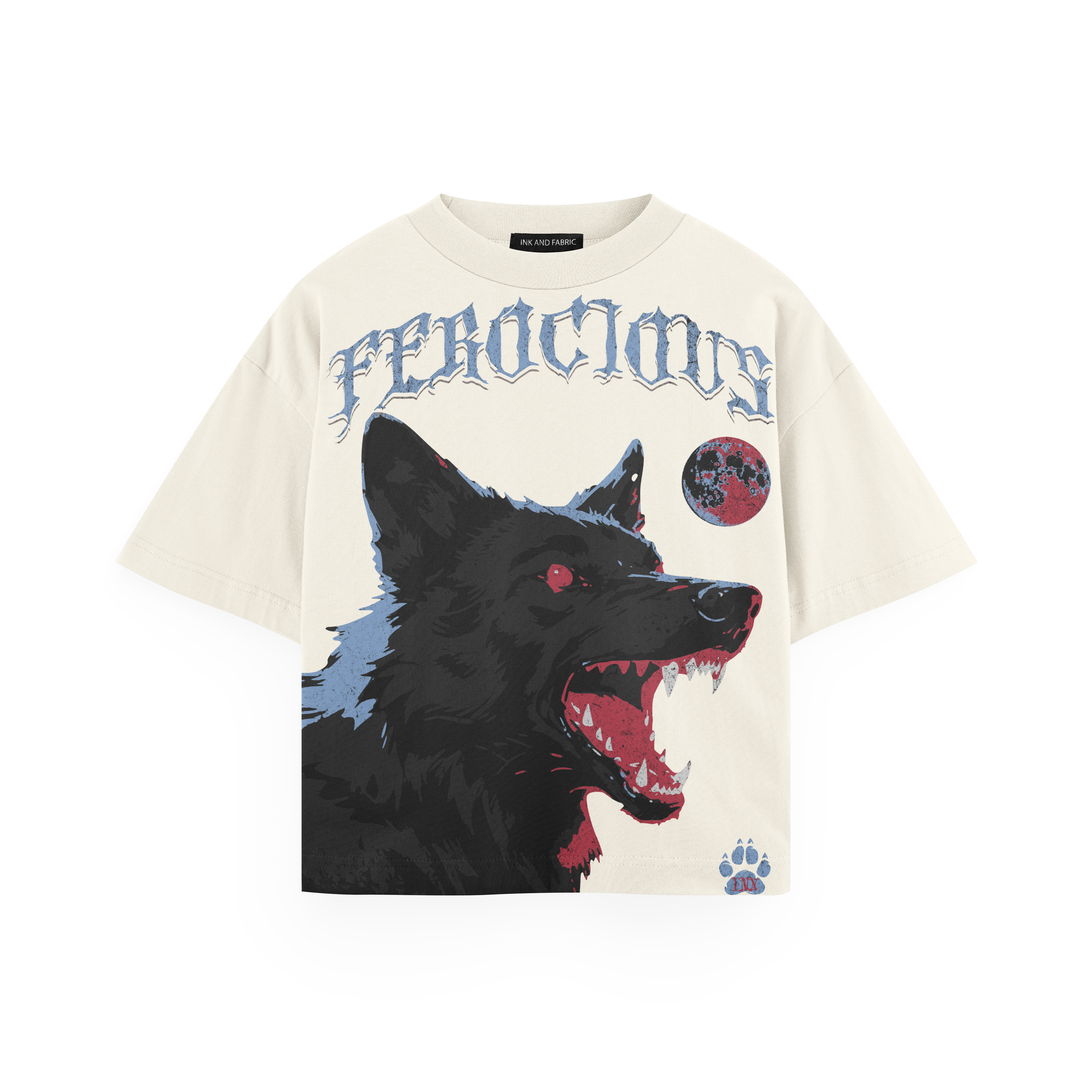 Ferocious Wolf Fire Edition Oversized Tee