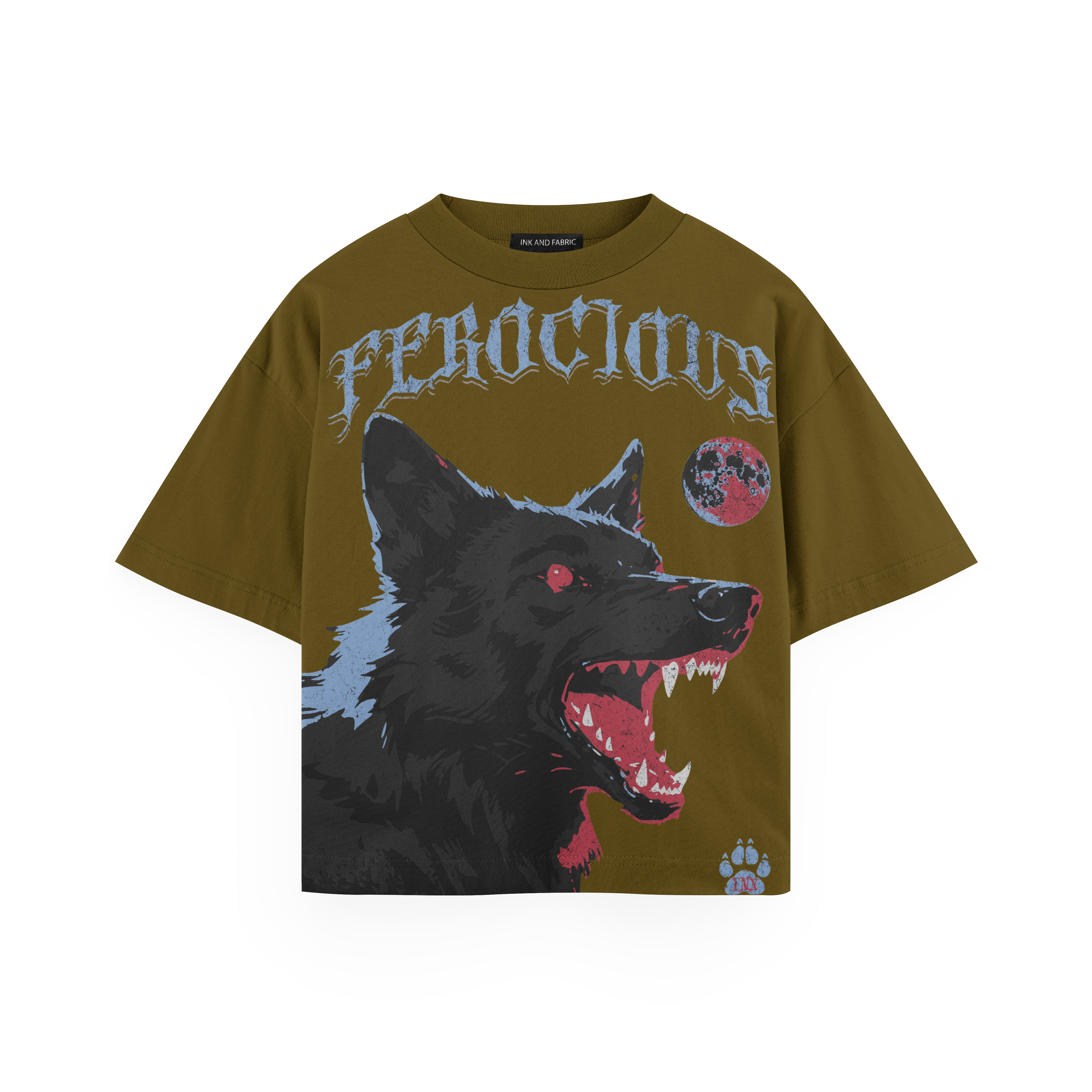 Ferocious Wolf Fire Edition Oversized Tee