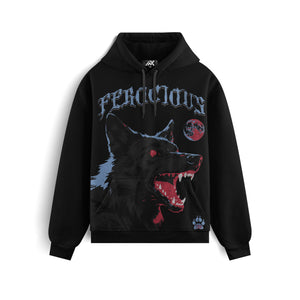 Ferocious Wolf Oversized Heavyweight Hoodie