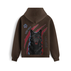 Ferocious Wolf Oversized Heavyweight Hoodie