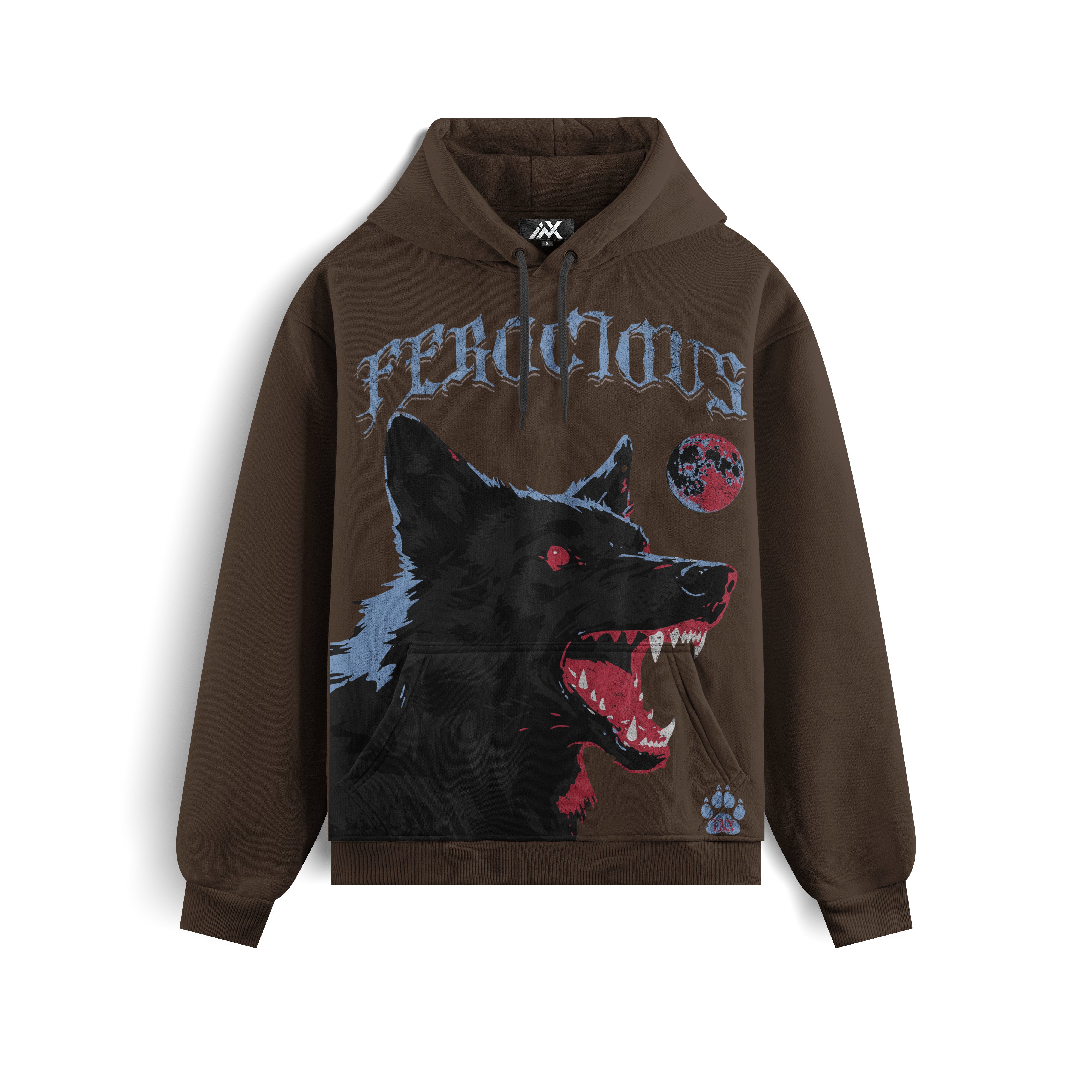 Ferocious Wolf Oversized Heavyweight Hoodie