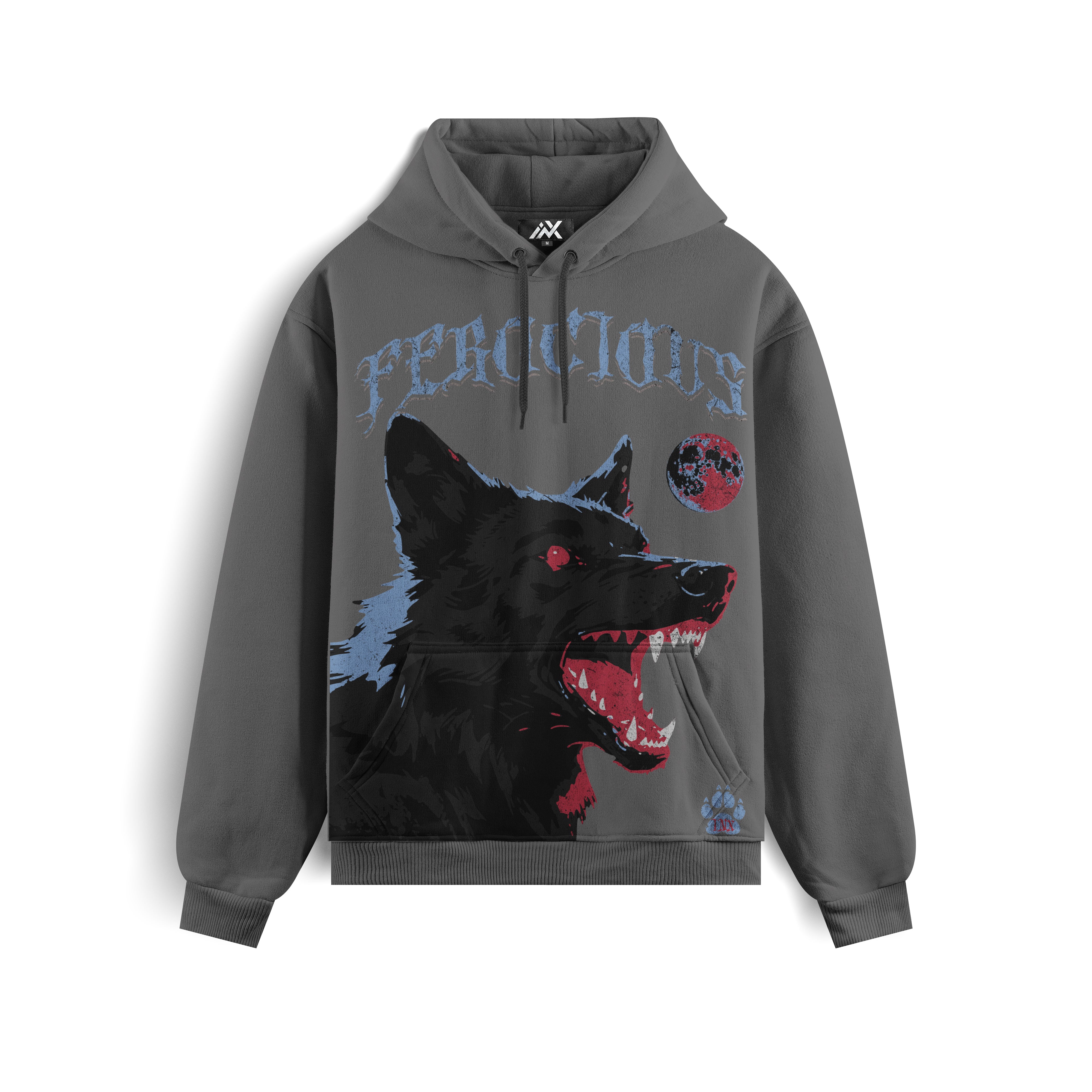 Ferocious Wolf Oversized Heavyweight Hoodie