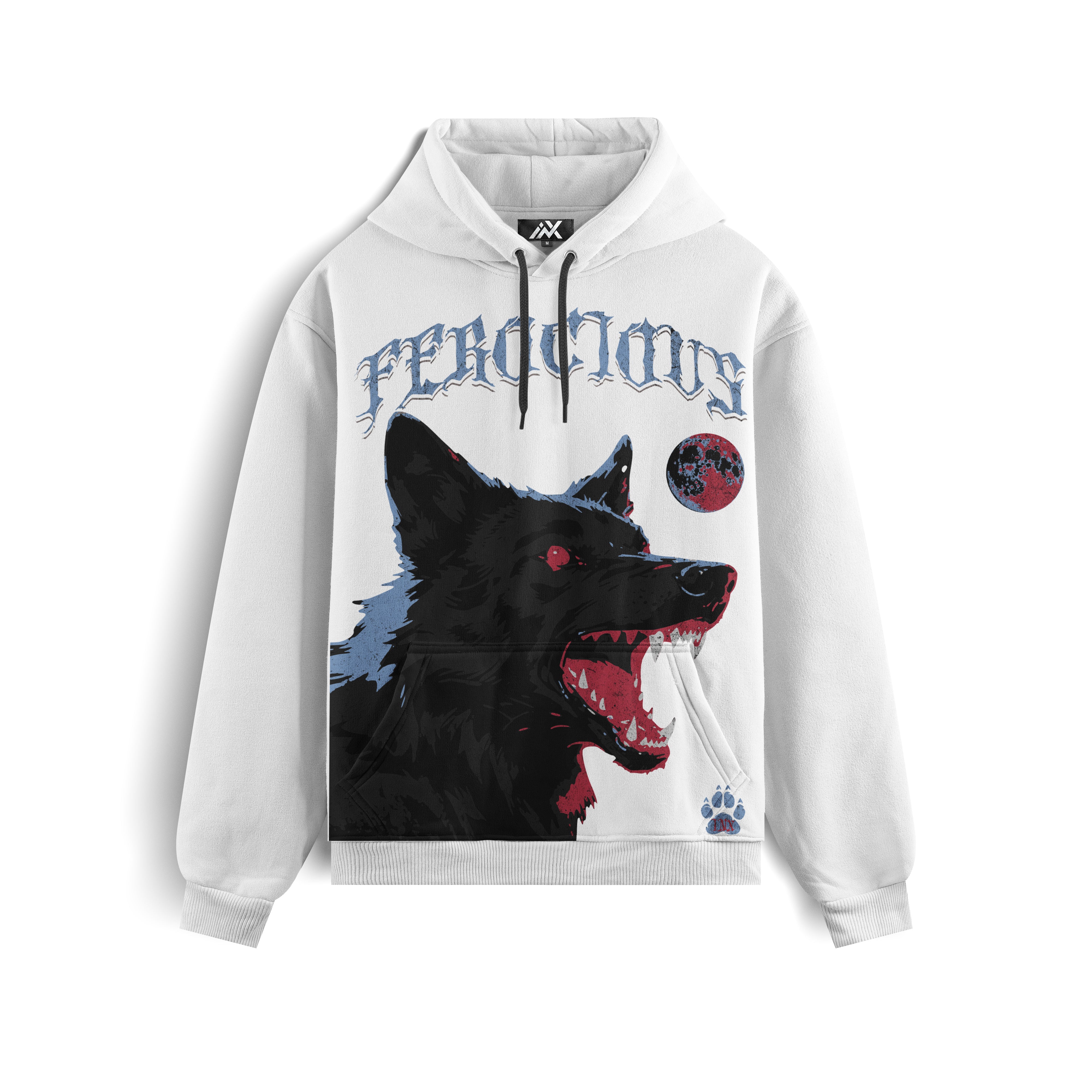 Ferocious Wolf Oversized Heavyweight Hoodie