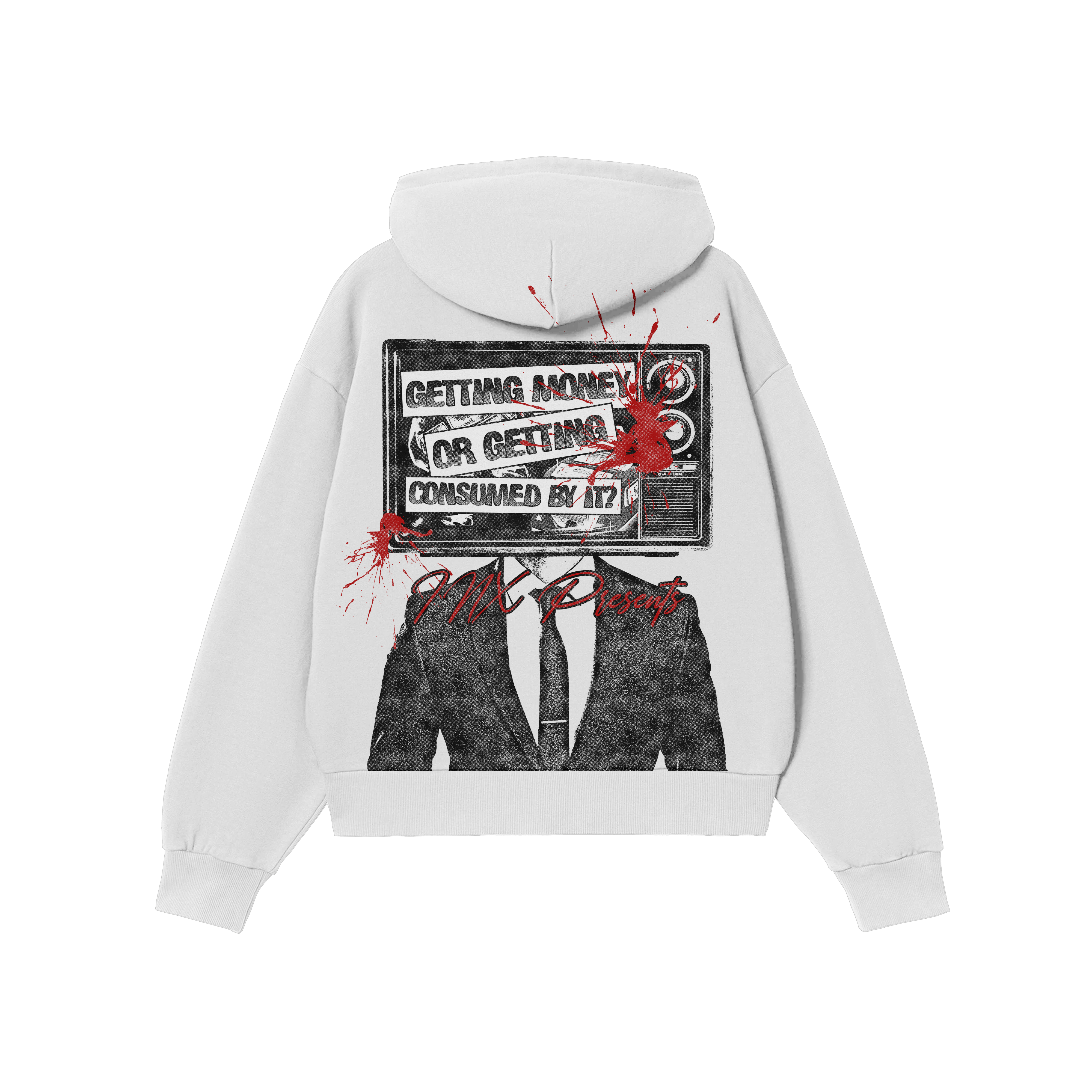 Getting Money Oversized Zip Up Hoodie