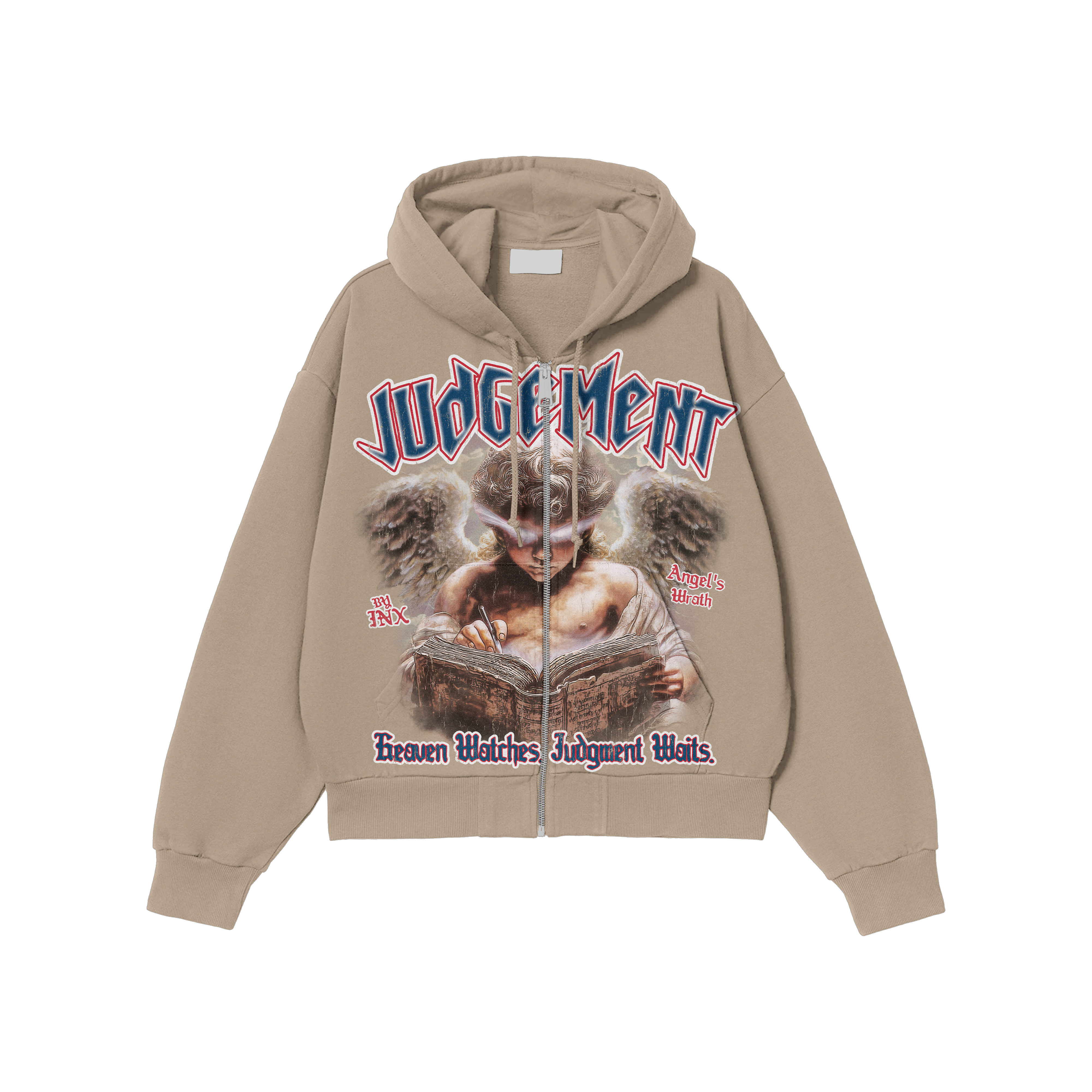 Judgement Oversized Zip Up Hoodie
