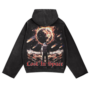 Lost In Space Oversized Heavyweight Vintage Hoodie