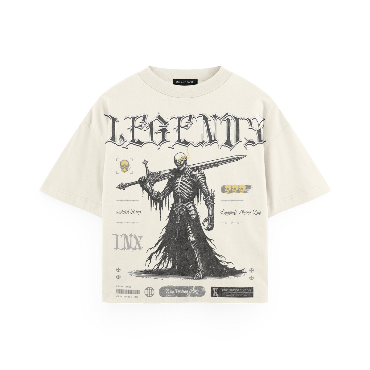 Legends Never Die Heavyweight Oversized T-Shirt – INX Collection Legends Never Die Heavyweight Oversized T-Shirt – INX Collection