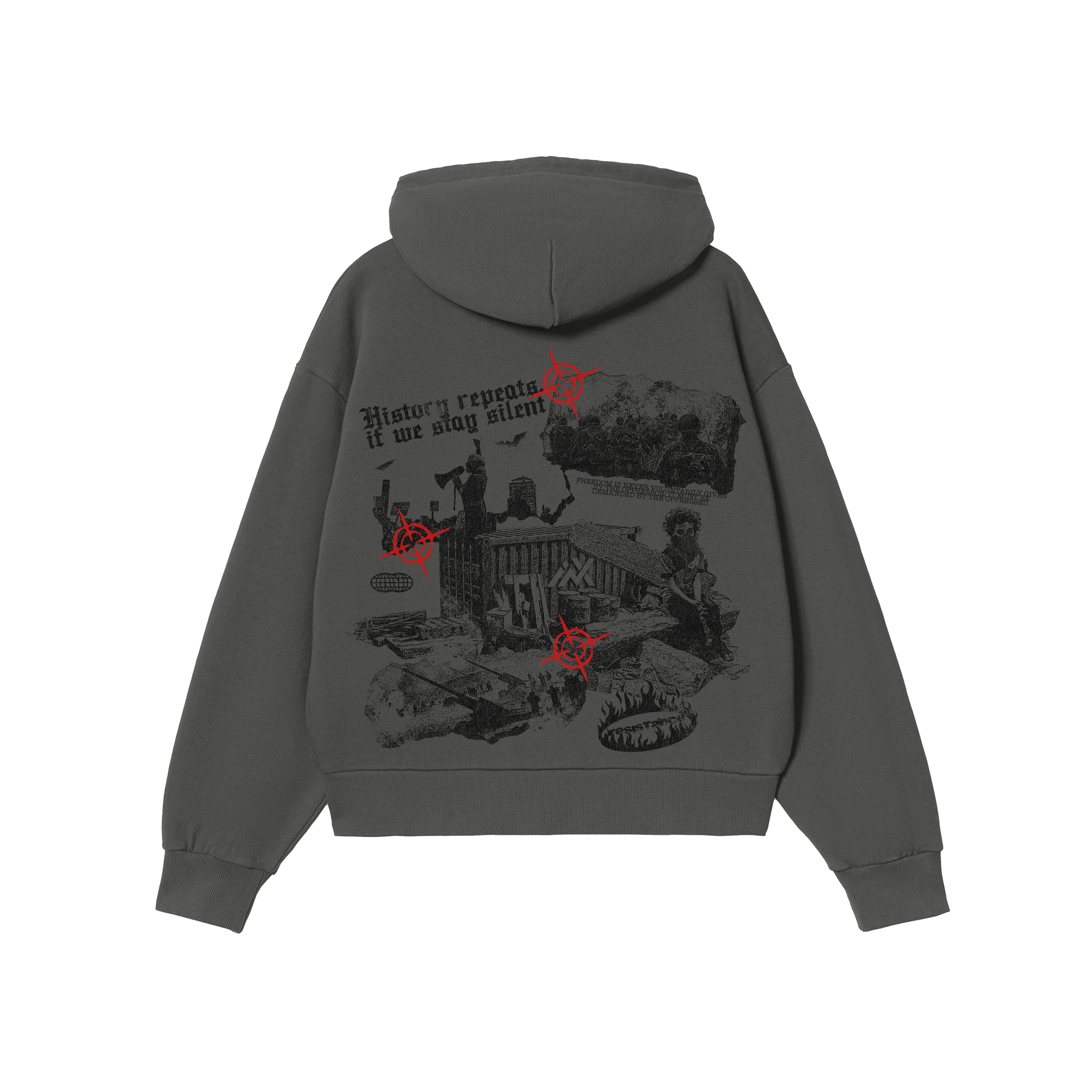 Resistance Oversized Zip Up Hoodie