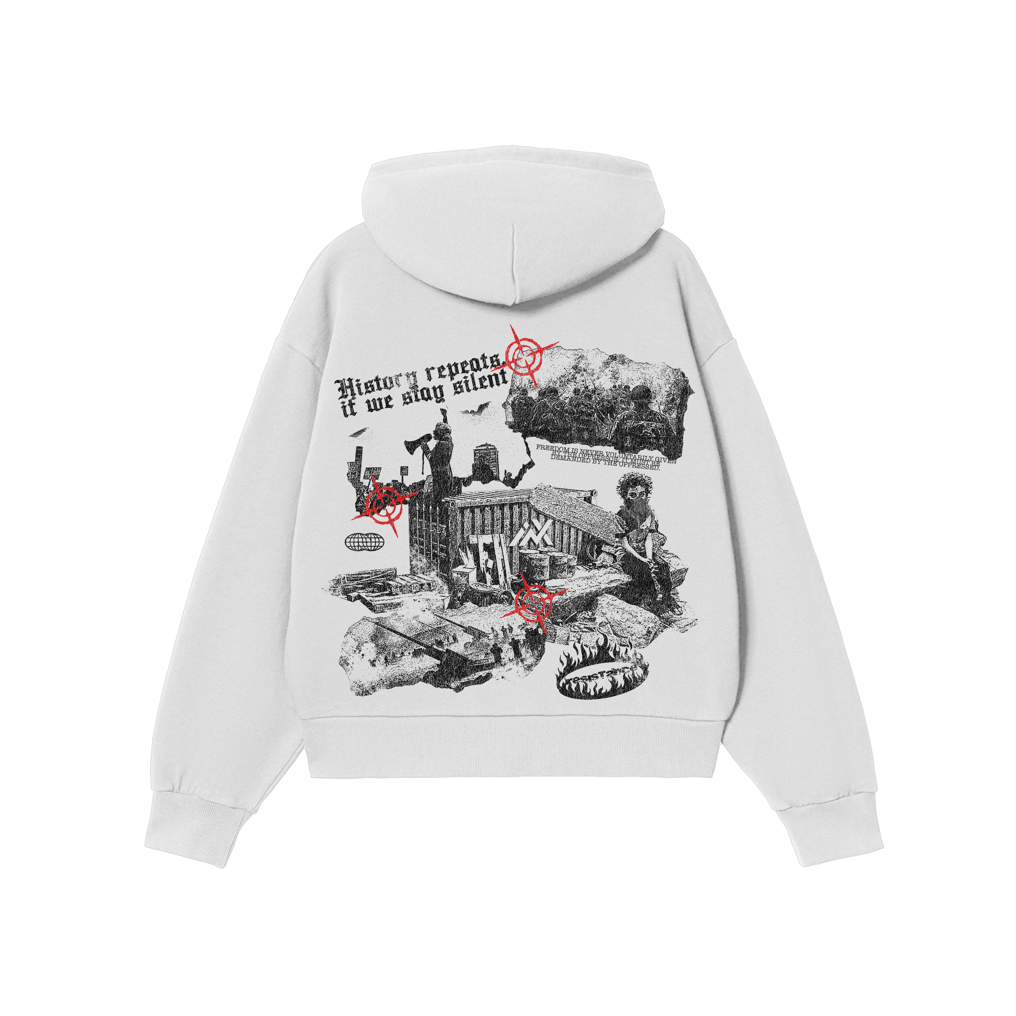 Resistance Oversized Zip Up Hoodie