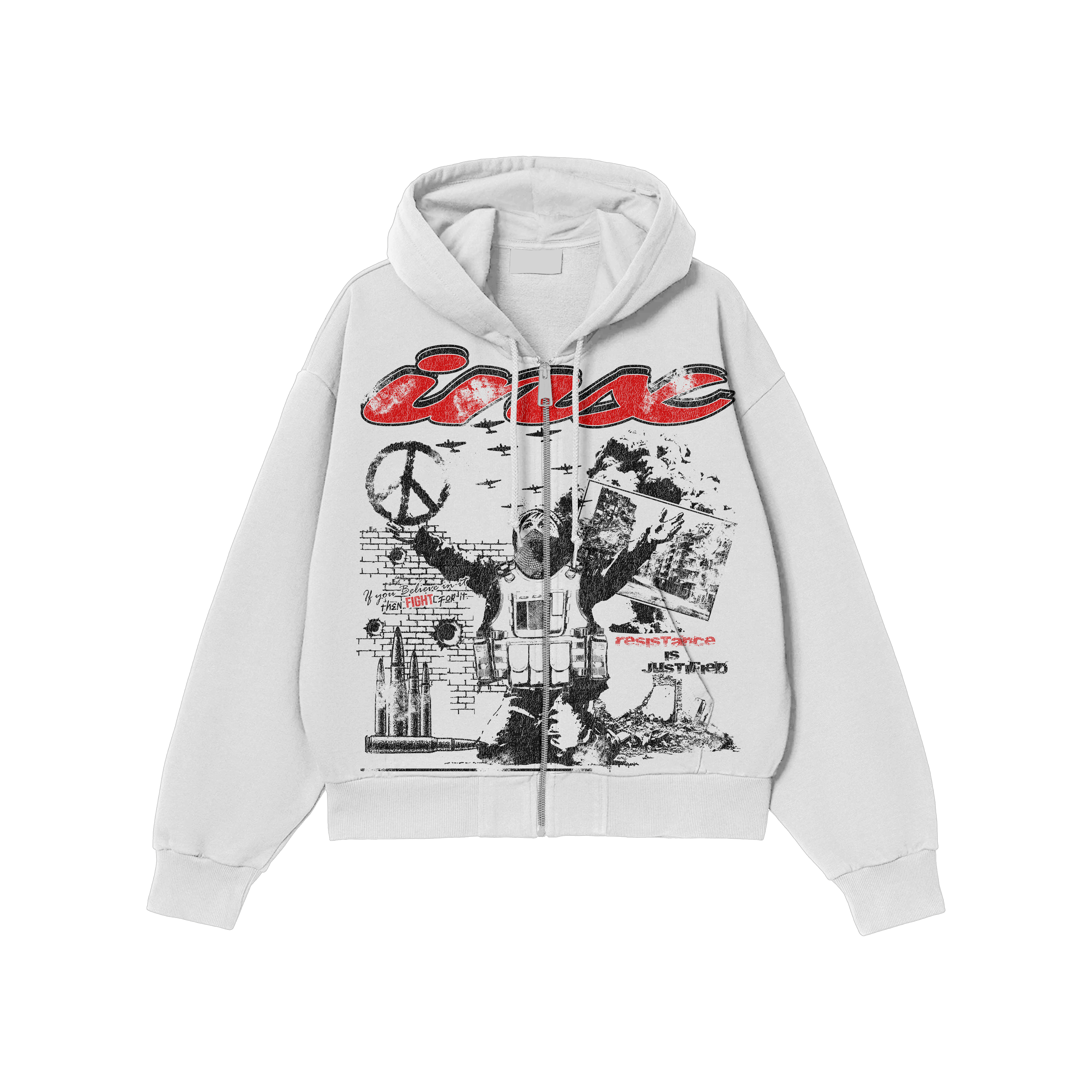 Resistance Oversized Zip Up Hoodie