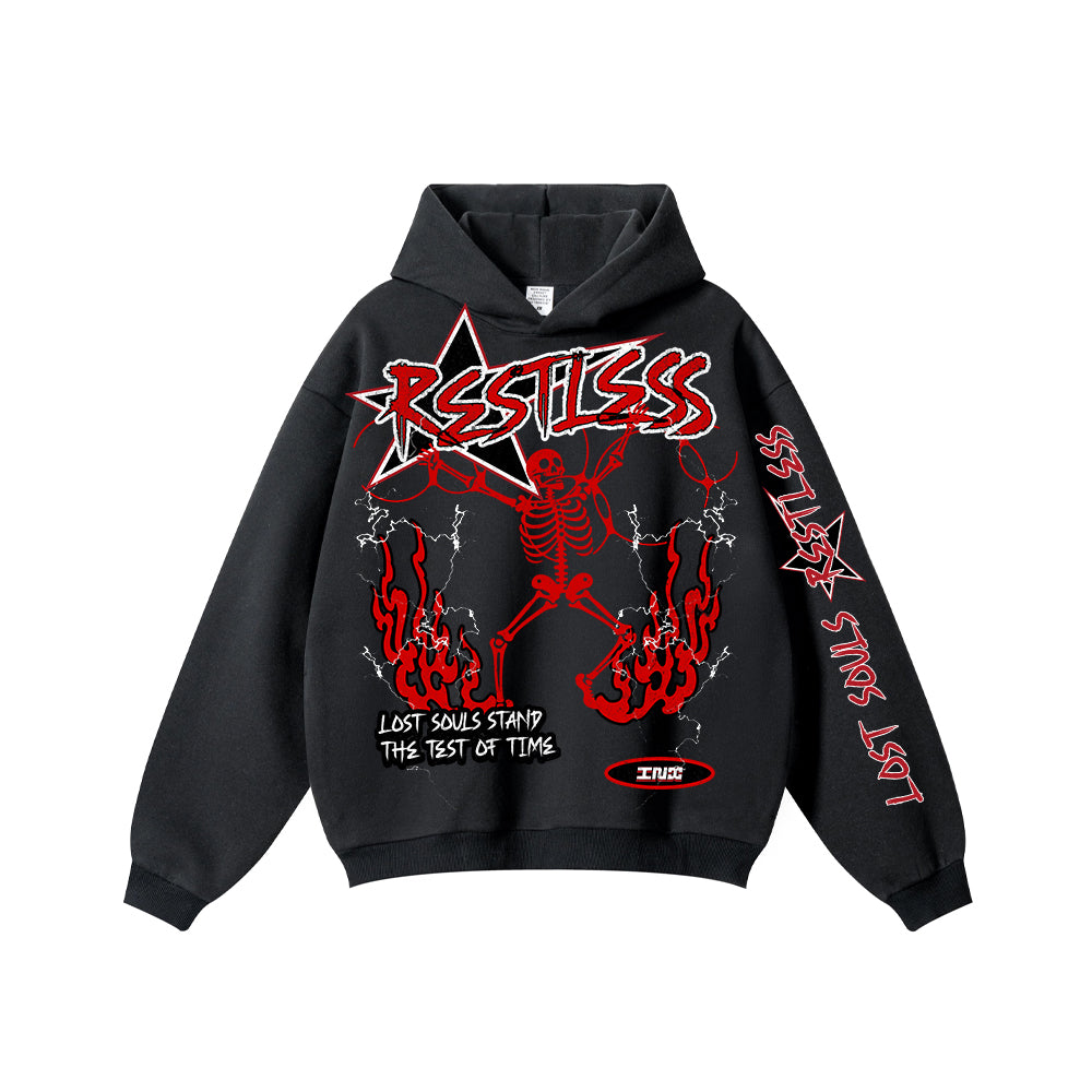 Restless Oversized Heavyweight Side-Pocket Hoodie