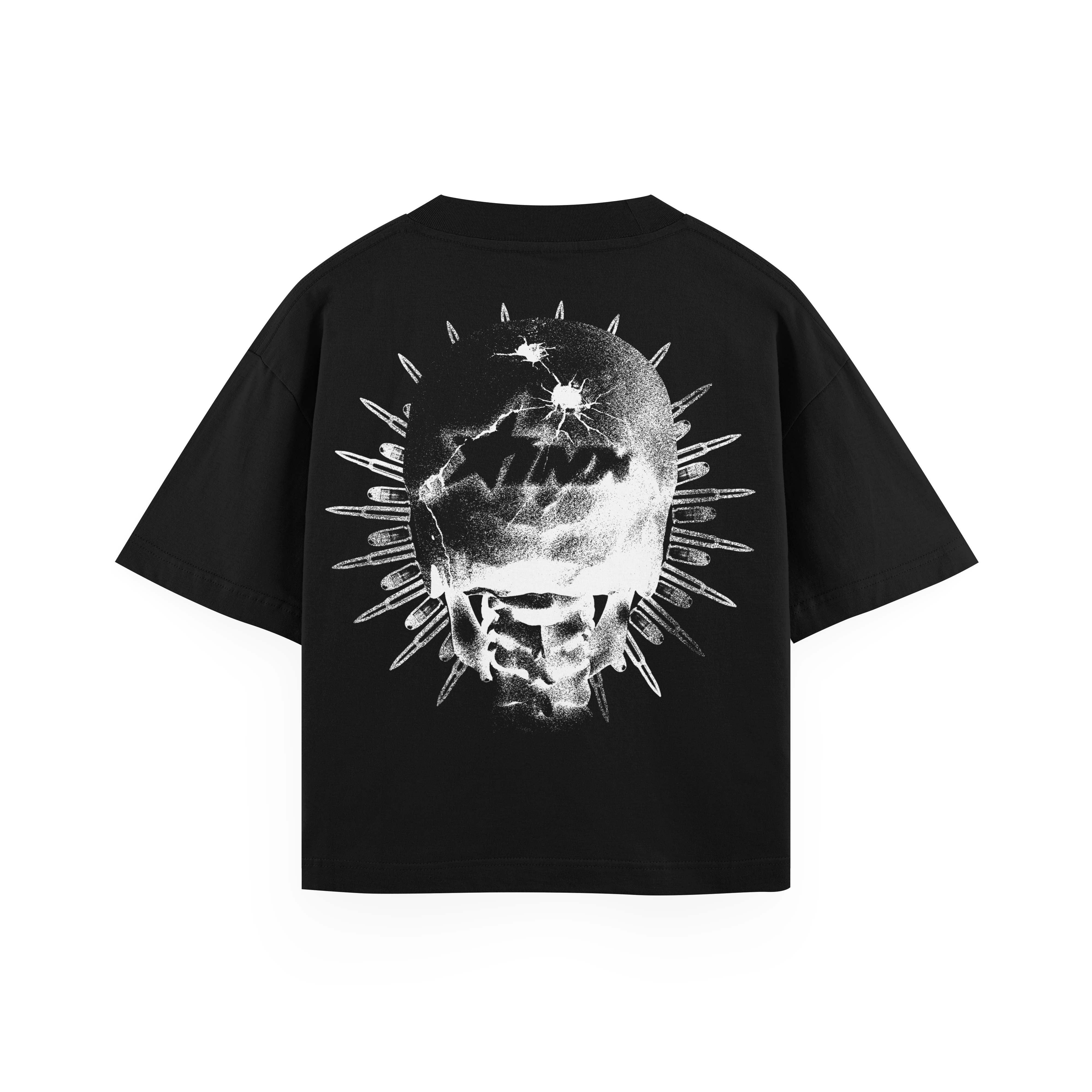 Skeleton Stick Up Blue Oversized T-Shirt