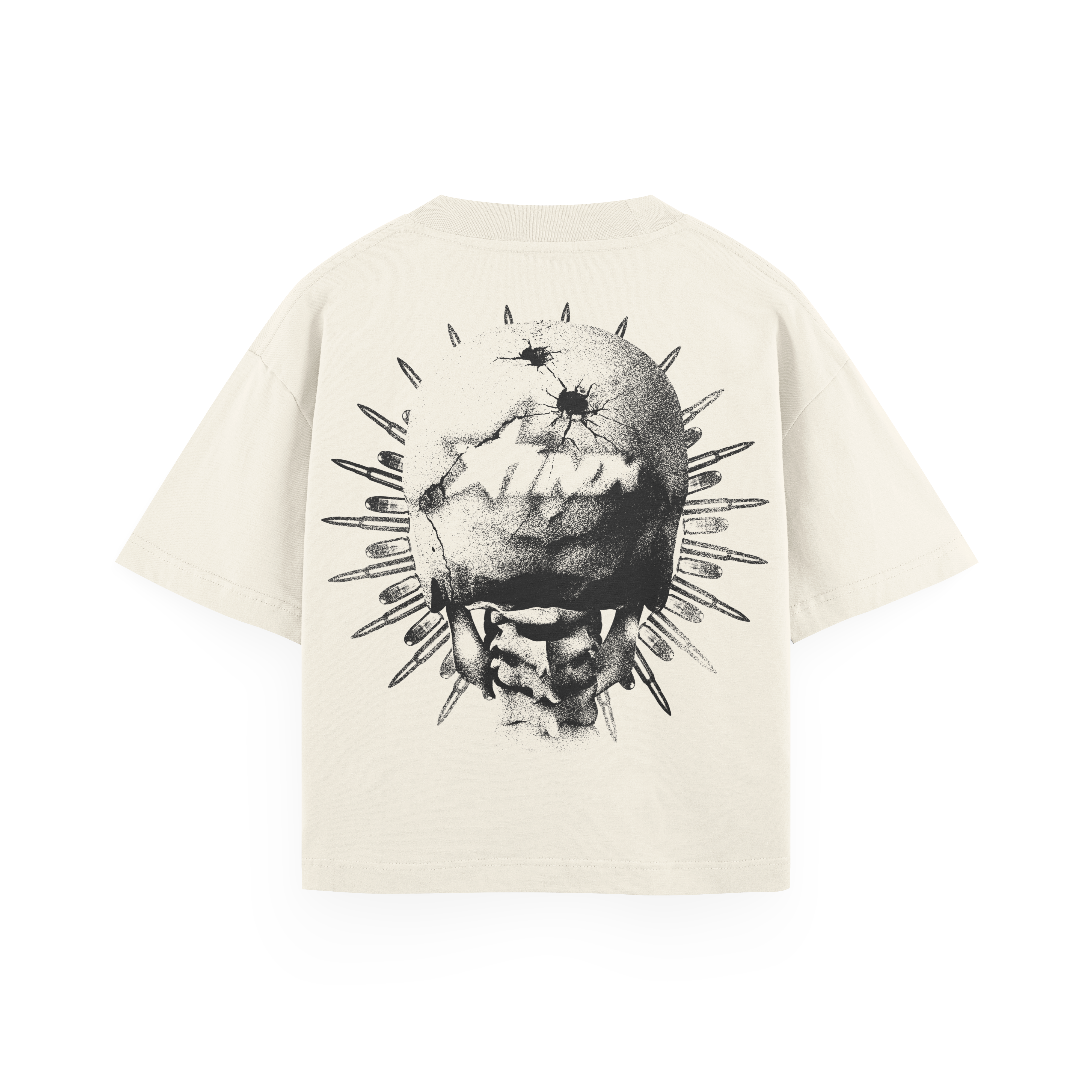 Skeleton Stick Up Blue Oversized T-Shirt