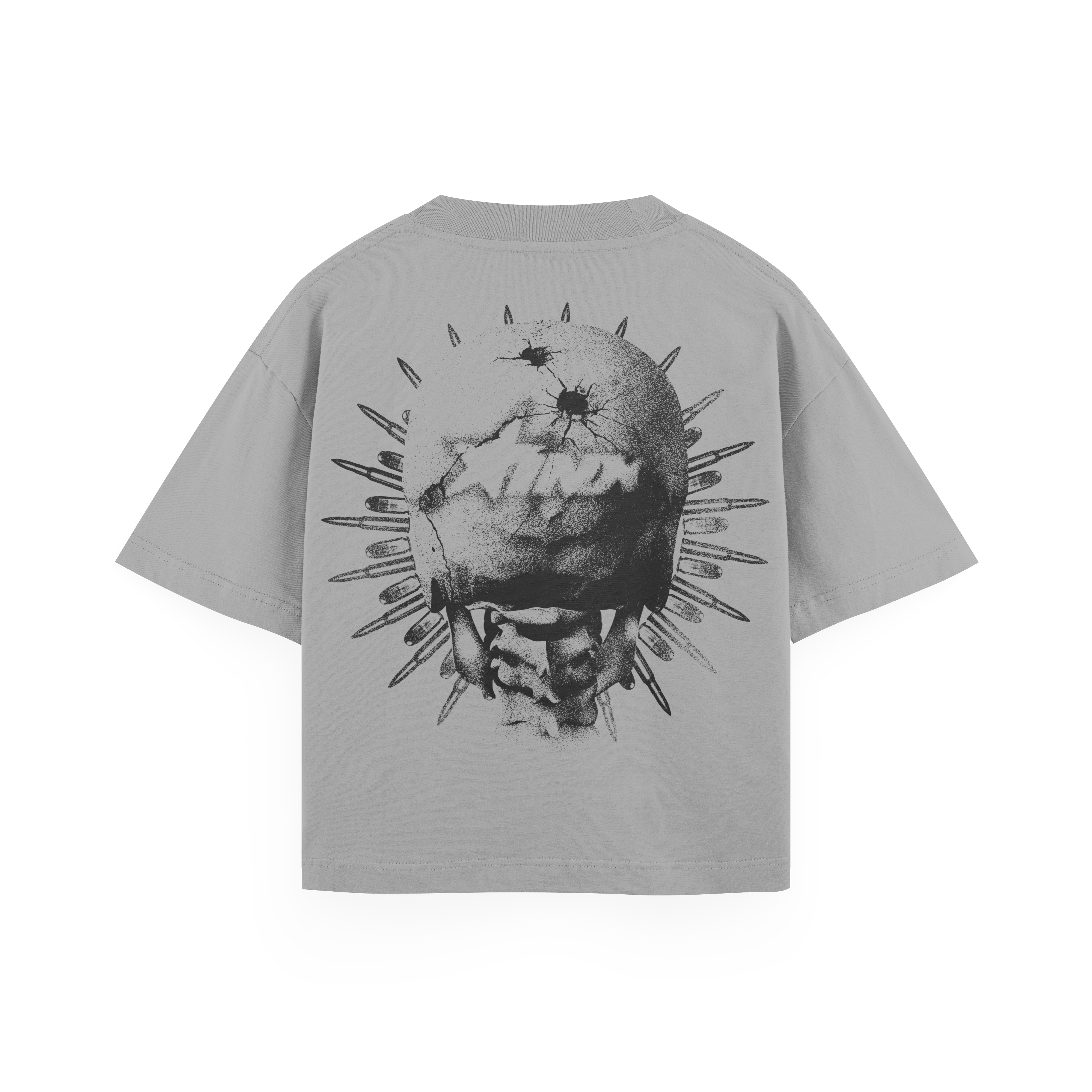 Skeleton Stick Up Blue Oversized T-Shirt