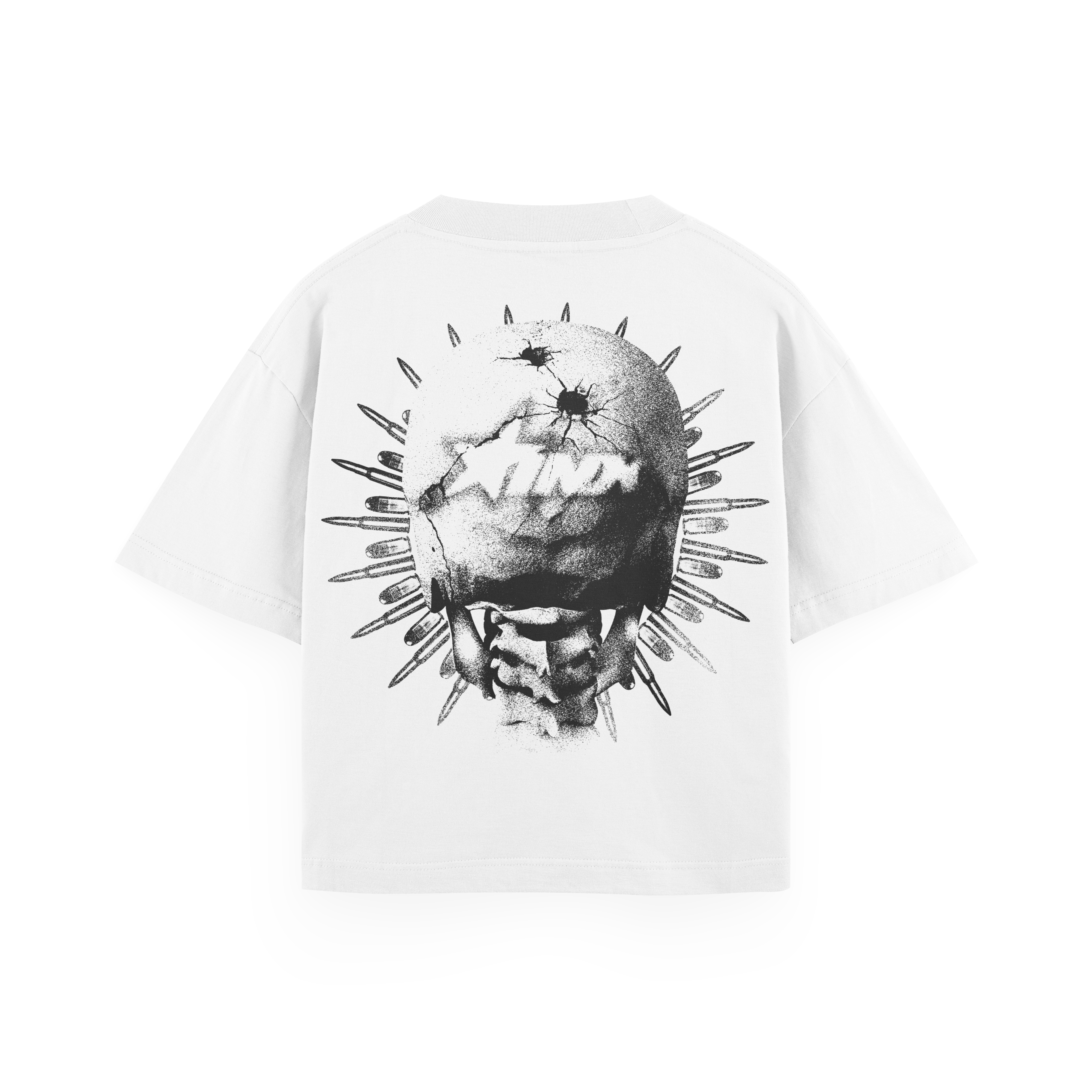 Skeleton Stick Up Blue Oversized T-Shirt