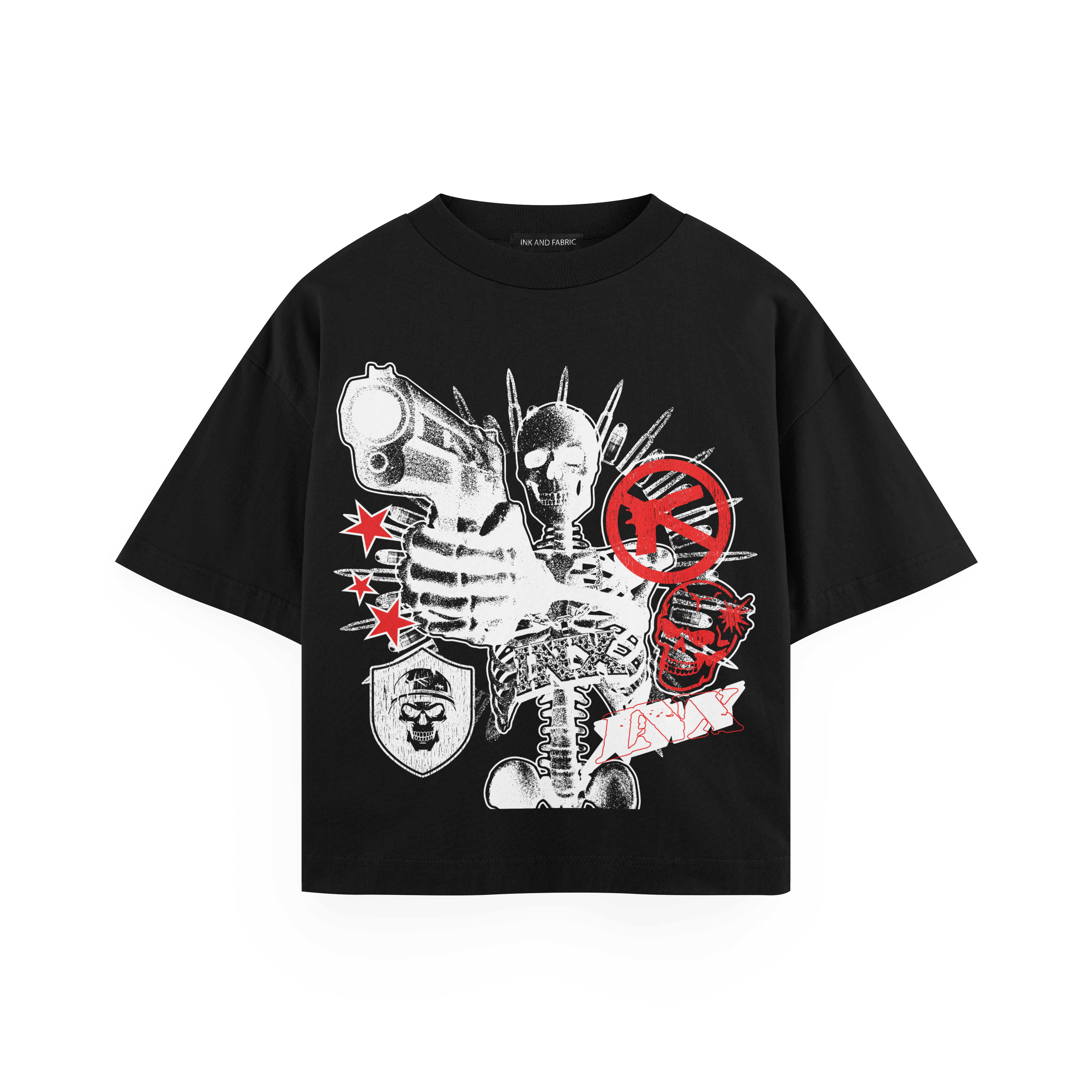Skeleton Stick Up Oversized T-Shirt
