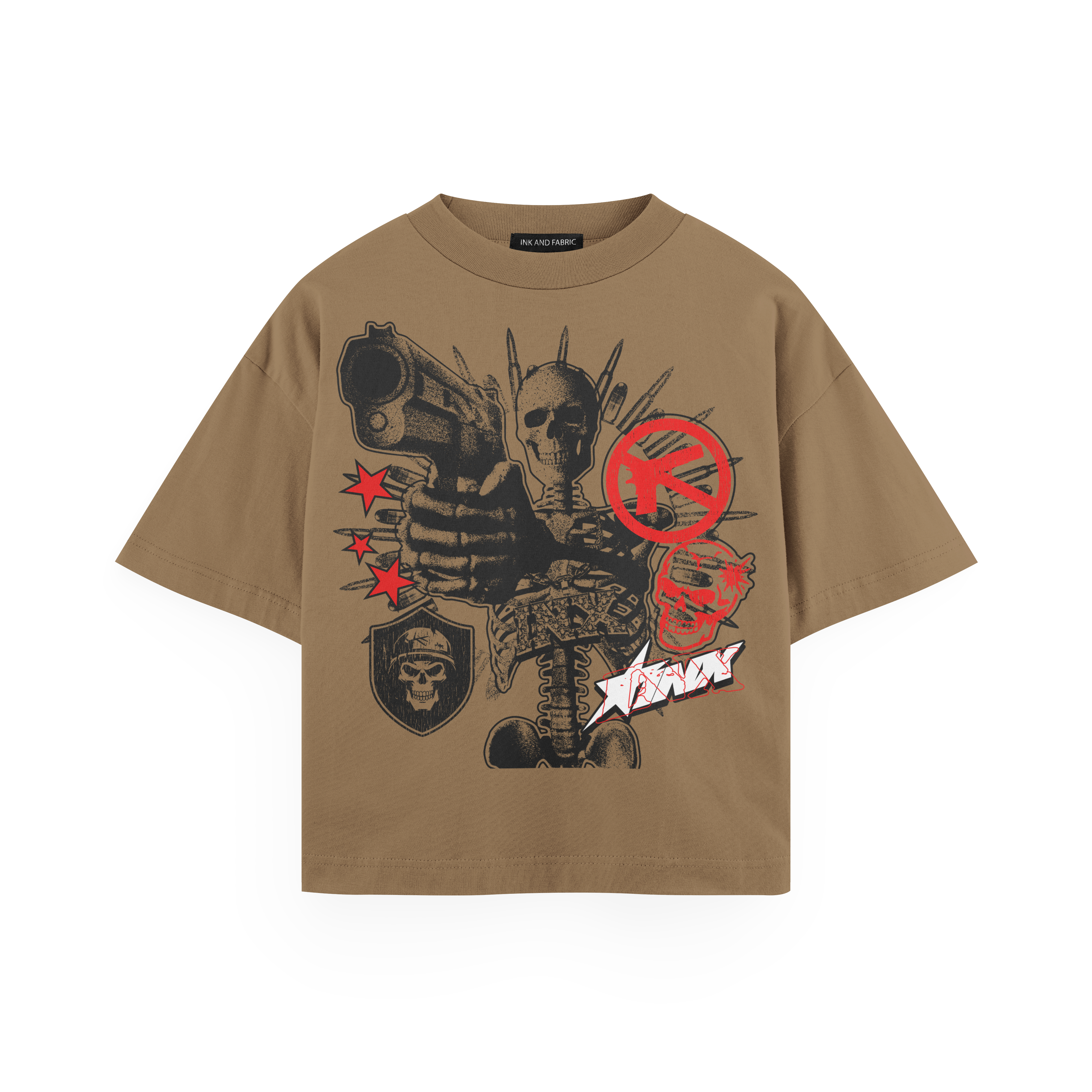 Skeleton Stick Up Oversized T-Shirt