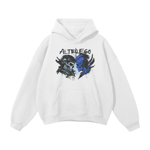 Alter Ego Blue Oversized Premium Hoodie Fleece Hoodie