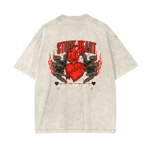 Stone Heart Vintage Oversized T-Shirt